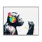 Stupell Industries Ape On Air Headphones Framed Giclee, design by Svetlana Aleynikova
